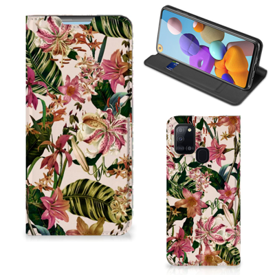 Samsung Galaxy A21s Smart Cover Flowers