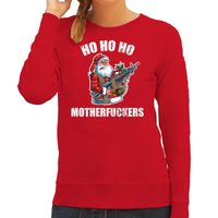 Hohoho motherfuckers foute Kerstsweater / Kersttrui rood voor dames 2XL  -