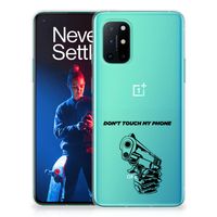 OnePlus 8T Silicone-hoesje Gun Don't Touch My Phone - thumbnail