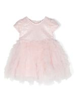 Monnalisa robe en tulle à volants - Rose