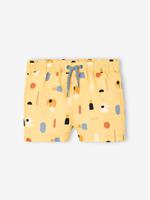 Zwemshort voor babyjongens met geometrische print lichtgeel - thumbnail