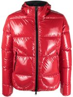 Herno logo-patch padded hooded jacket - Rouge - thumbnail