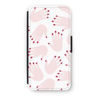 Hands pink: iPhone 8 Flip Hoesje