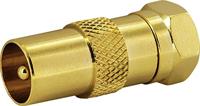 SCHWAIGER -GOUST9310 537- F-stekker | adapter | F-stekker > F-stekker | voor antennekabel | antennecontactdoos | 1 stuk | goud
