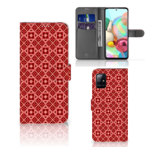 Samsung Galaxy A71 Telefoon Hoesje Batik Rood