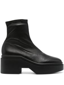 Clergerie bottines en cuir à bout rond 85 mm - Noir