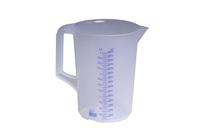 hünersdorff Maatbeker 3 l | polypropyleen (PP) | onbreekbaar en vaatwasmachinebestendig | gesloten handvat | blauwe schaal, transparant + blauw