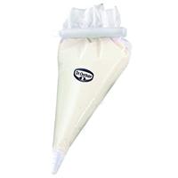 Dr. Oetker Wegwerp spuitzak set incl. 4 spuitmonden, spuitzakken met sluitclip om te versieren, bakaccessoires voor decoratie (kleur: transparant/wit), hoeveelheid: 1 stuk