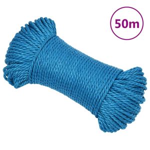 Werktouw 6 mm 50 m polypropeen blauw