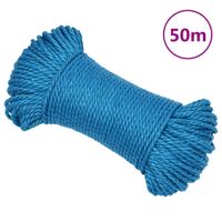 Werktouw 6 mm 50 m polypropeen blauw - thumbnail