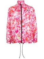 Natasha Zinko veste de sport zippée à fleurs - Rouge - thumbnail