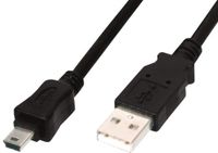 ASSMANN Electronic 1m USB 2.0 USB-kabel USB A Mini-USB B Zwart - thumbnail