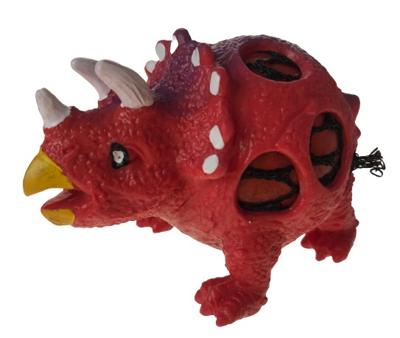 DinoWorld knijpfiguur dinosaurus jongens 11 cm siliconen rood DinoWorld knijpfiguur dinosaurus jongens 11 cm siliconen rood