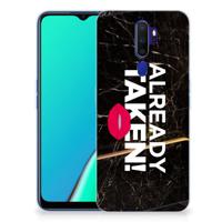 OPPO A5 2020 Siliconen hoesje met naam Already Taken Black