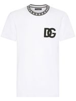 Dolce & Gabbana t-shirt en coton à logo brodé - Blanc - thumbnail