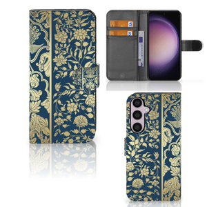 Samsung Galaxy S24 Plus Hoesje Beige Flowers