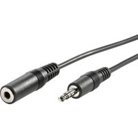 VALUE audio kabel 3,5mm M/F, zwart, 5 m - thumbnail