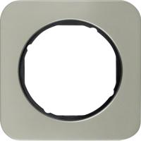 Hager berker R.1 afdekraam metaal, roestvaststaal (RVS)