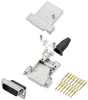 Encitech DTSL15-SJSRG-T-DBCP-K 6355-0089-02 D-SUB Stiftleisten-Set 180° Polzahl: 15 Crimpen 1 pc(s)