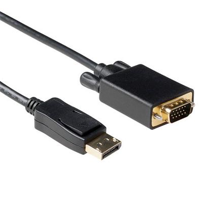 2 metre Conversion cable DisplayPort male to VGA male - Videoconverter - DisplayPort, VGA - zwart