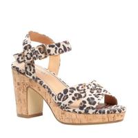 Scapino Blue Box sandalettes panterprint