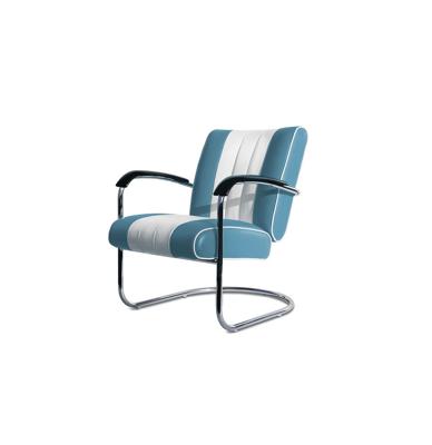 Retro Lounge Stoel LC-01 Blauw Retro Lounge Stoel LC-01 Blauw