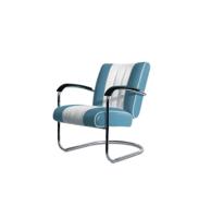 Retro Lounge Stoel LC-01 Blauw