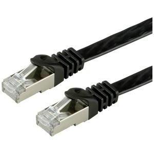 VALUE FTP Cat.6 Flat Network Cable, black 0.5 m netwerkkabel Zwart F/UTP (FTP)