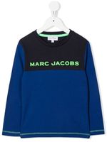 Marc Jacobs Kids t-shirt colour block à logo imprimé - Bleu