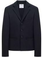 Courrèges blazer boutonné à revers crantés - Noir - thumbnail