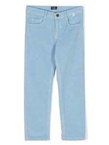 Il Gufo pantalon droit en velours côtelé - Bleu