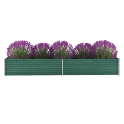 vidaXL Plantenbak verhoogd 320x80x45 cm gegalvaniseerd staal groen