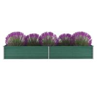 vidaXL Plantenbak verhoogd 320x80x45 cm gegalvaniseerd staal groen