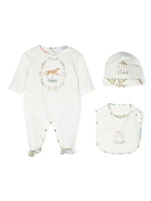 Roberto Cavalli Junior trousseau de naissance à logo imprimé - Blanc Roberto Cavalli Junior trousseau de naissance à logo imprimé - Blanc