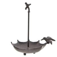 Clayre & Eef Vogelbad 23x19x25 cm Bruin Ijzer Rond Vogels