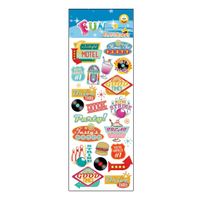 Stickervel retro fifties thema party   - - thumbnail