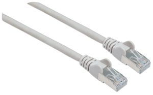 Intellinet 317177 RJ45 Netwerkkabel, patchkabel CAT 6A S/FTP 7.50 m Grijs Folie afscherming, Afscherming gevlochten, Halogeenvrij 1 stuk(s)