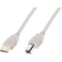 Digitus USB-kabel USB 2.0 USB-A stekker, USB-B stekker 1.80 m Beige AK-300105-018-E