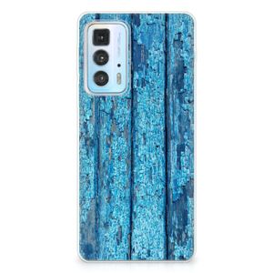 Motorola Edge 20 Pro Bumper Hoesje Wood Blue