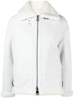 S.W.O.R.D 6.6.44 veste en cuir à doublure lainée - Blanc