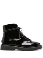 Marsèll patent-finish lace-up boots - Noir