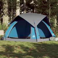 Tent 4-persoons waterdicht blauw - thumbnail