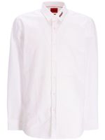 HUGO embroidered-collar poplin shirt - Blanc - thumbnail