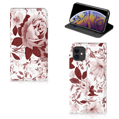 Bookcase Apple iPhone 11 Watercolor Flowers Bookcase Apple iPhone 11 Watercolor Flowers