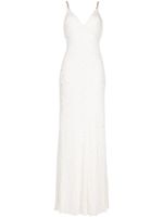 Jenny Packham robe longue Leila à sequins - Blanc