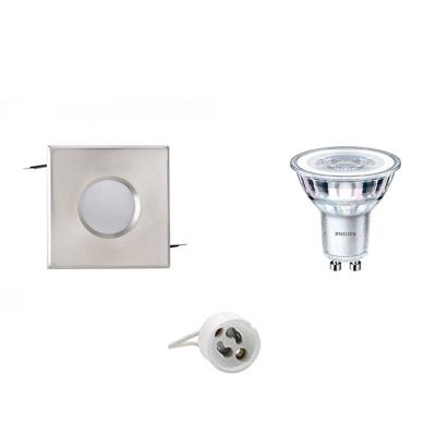 Philips - Led Spot Set - Corepro 840 36d - Aigi - Gu10 Fitting - Waterdicht Ip65 - Dimbaar - Inbouw Vierkant - Mat