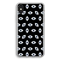 Eyes pattern: iPhone XS Transparant Hoesje - thumbnail