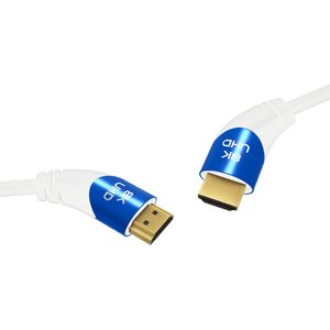 Oehlbach D1C42535 HDMI-kabel HDMI Aansluitkabel HDMI-A-stekker, HDMI-A-stekker 1.00 m Wit 8K UHD, Afgeschermd (drievoudig)