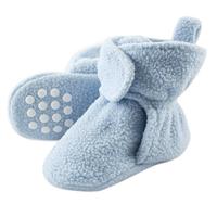 Luvable Friends Baby Meisjes Fleece gevoerde laarsjes, neutraal lichtgrijs winter accessoire set, Lichtblauw, 0-6 Maanden