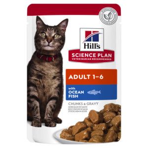 Hill&apos;s Adult zeevis nat kattenvoer zakjes 85 gr 3 dozen (36 x 85 g)